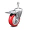 Service Caster 4 Inch Red Polyurethane Swivel 3/8 Inch Stem Caster with Total Lock Brake SCC SCC-TSTTL20S414-PPUB-RED-381615 - alternate 1